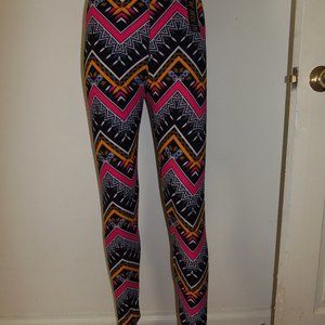 New Mix TRIBAL DESIGN Brushed Fiber Leggings